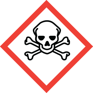 Acute Toxicity, GHS Pictogram Label, 1 x 1, Gloss Paper, 80